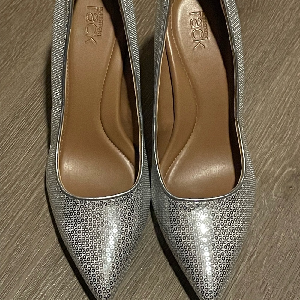 Nordstrom Rack Rk Paige Fab silver sequins Pumps - Picture 2 of 5